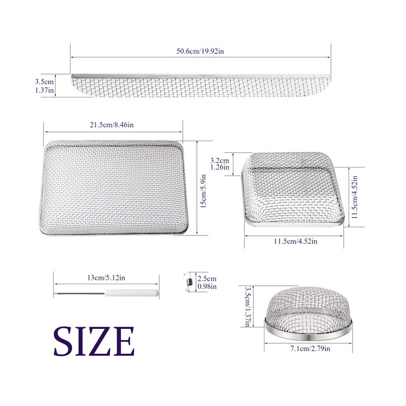 Swess RV Flying Insect Screen for RV Water Heater Vent Cover Protects RV Furnaces from Insects Stainless Steel Mesh with Installation Tool 20" x 1.5" & 2.8''x1.3'' & 8.5" x 6" x 1.3" & 4.5'' x 4.5'' x 1.3' - Image 2